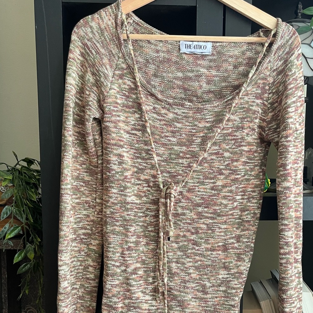 The Attico tie fastening knitted top